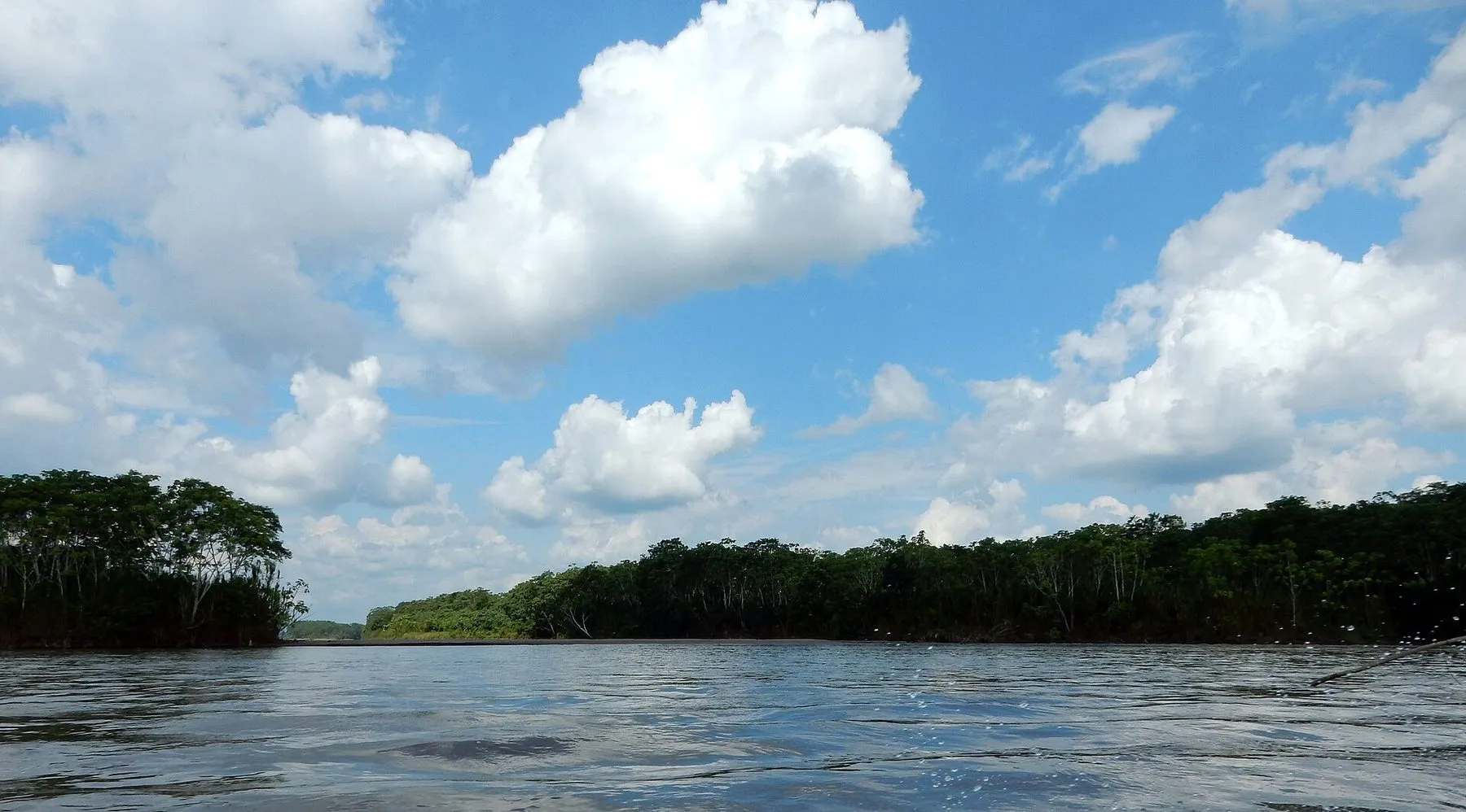 A boat on the Napo River near Coca, on the way toward the Amazon