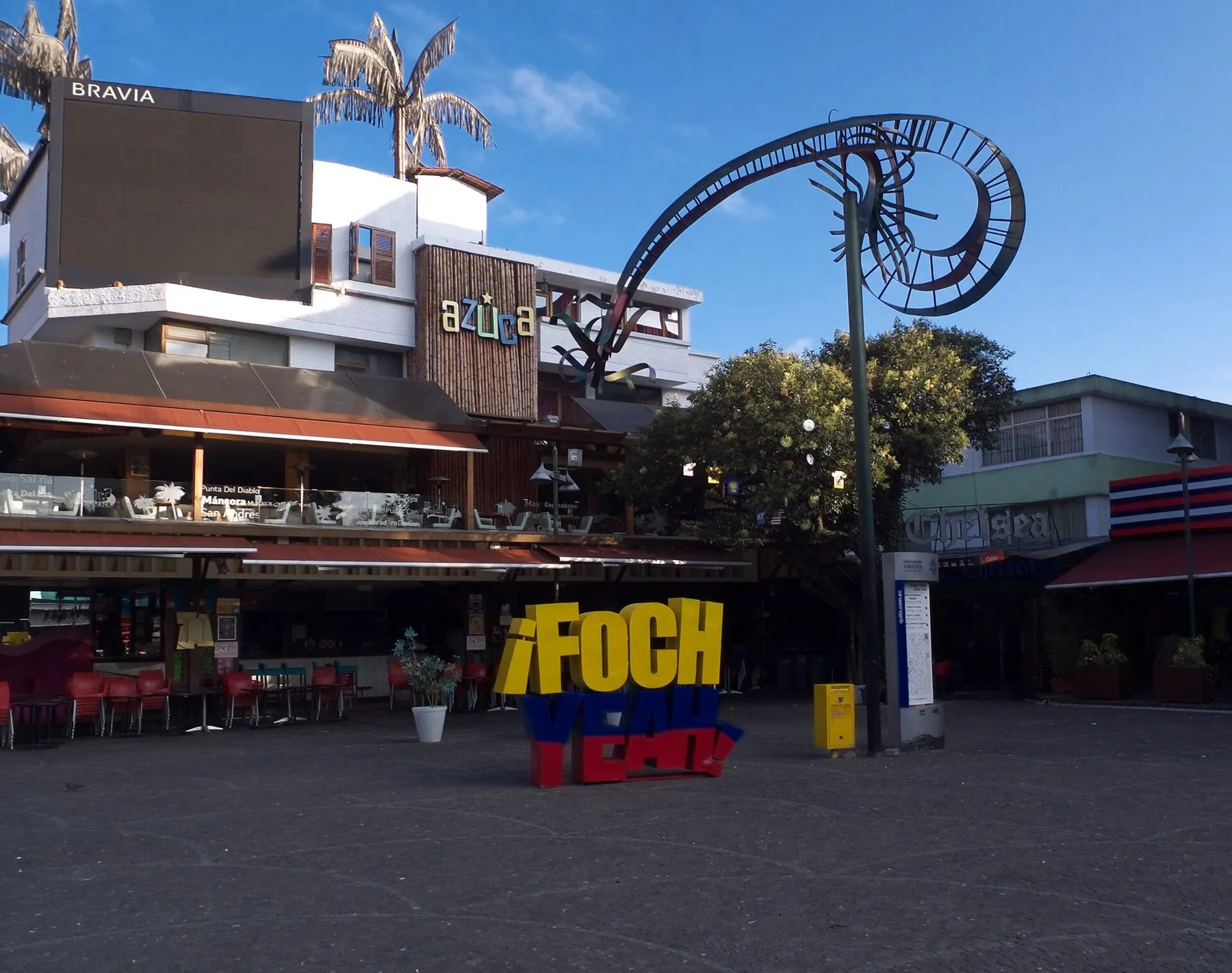 Plaza Foch in La Mariscal, Quito, at dawn