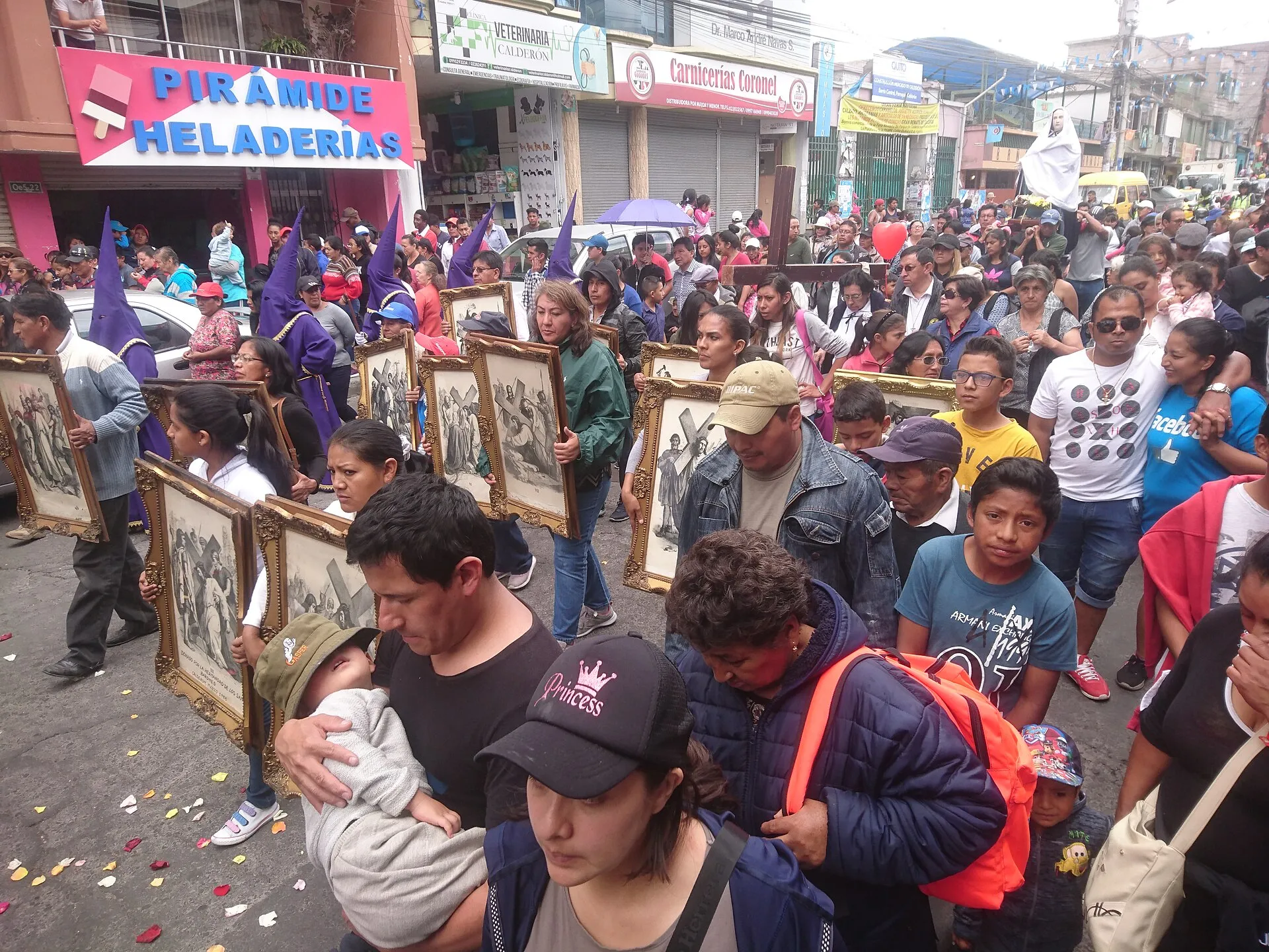A Good Friday procession in Calderón, in the Quito metropolitan district